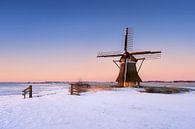 Windmühle Het Zwaantje bei Nijemirdum - Friesland im Winter von Marijn Alons Miniaturansicht