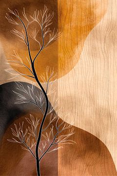 Botanical Abstract Earth Tones #2