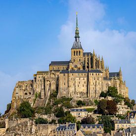 De abdij van Mont Saint-Michel, Avranches, Normandië, Frankrijk van Mieneke Andeweg-van Rijn