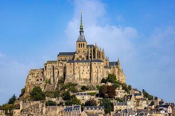 De abdij van Mont Saint-Michel, Avranches, Normandië, Frankrijk van Mieneke Andeweg-van Rijn