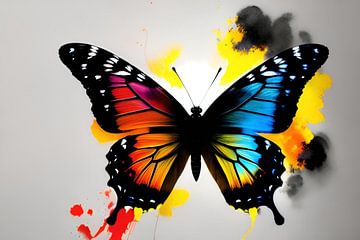 Een vleugje kleur in de wildernis: een kleurrijke vlinder van ButterflyPix