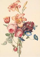 Vintage boeket van tuinbloemen