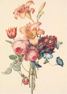 Vintage boeket van tuinbloemen van kautsar1 art