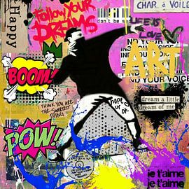 Banksy - Homage - Art with Love - Follow u dream by Team W 32 Gallery