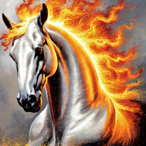 Vincent Van Gogh stijl Het jaar van het Vuurpaard