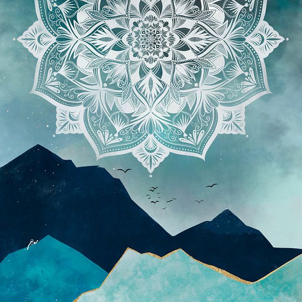 Mandala and mountains by Baroo Bloom