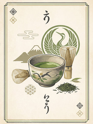 Cérémonie japonaise du matcha inspirée par les montagnes des Grues et les traditions ancestrales du thé