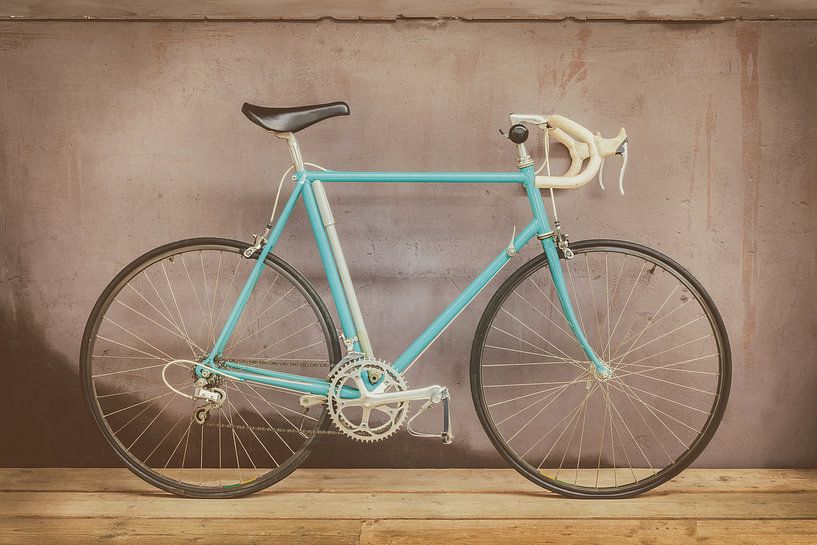 The vintage light blue racing bicycle by Martin Bergsma