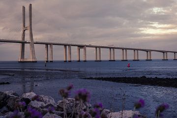 Vasco da Gama brug, Lisboa, Portugal van Jeroen Somers