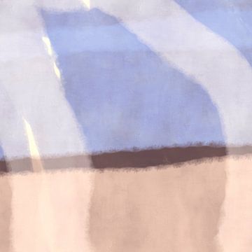 Peinture abstraite minimaliste moderne dans des tons pastels clairs et sourds sur Dina Dankers