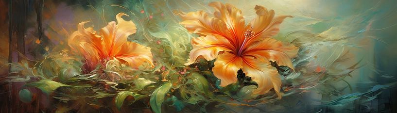 Retro-Blume von Blumen Studio