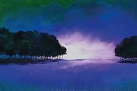 Minimalistisch landschap in mystische kleuren van Tanja Udelhofen thumbnail