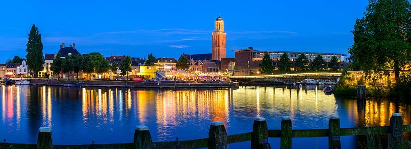 Sommerabend in Zwolle am Zwarte Water von Sjoerd van der Wal Fotografie