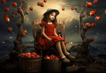 Enchanting apple orchard scene by Karina Brouwer