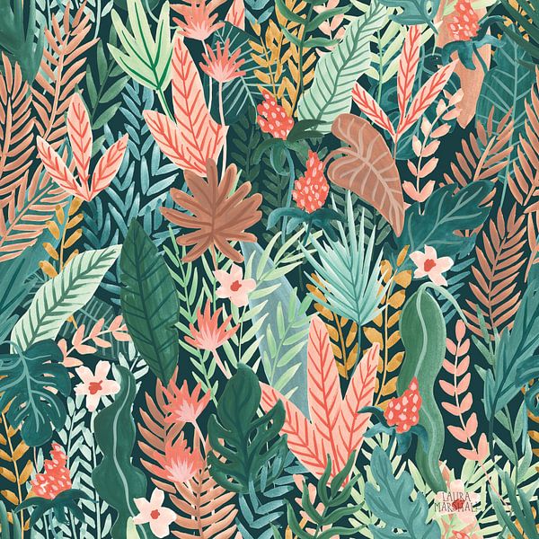 Jungle Hangout Motif IB, Laura Marshall par Wild Apple