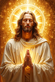 Fantasy Art Wandbild: JESUS CHRISTUS - Jesus bei seinem Gebet von INFERAURUM