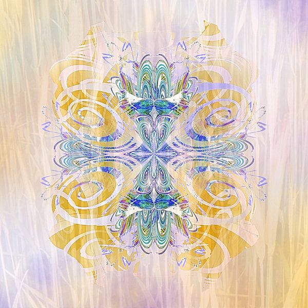 Ornament. Frühling. Pastell von Claudia Gründler