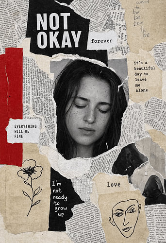 « Not Okay » : portrait d'un jeune réalisé en techniques mixtes