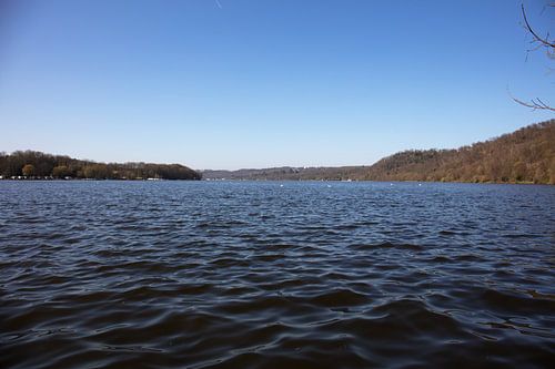 Impressies van het Baldeney-meer in Essen, Duitsland