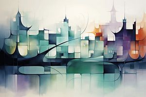 Amsterdam - abstraktes Aquarell