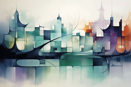 Amsterdam - abstracte aquarel