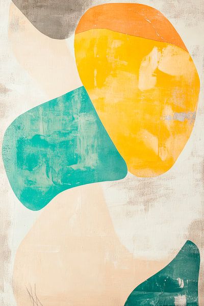 Abstract shapes in soft colours by Poster Art Shop