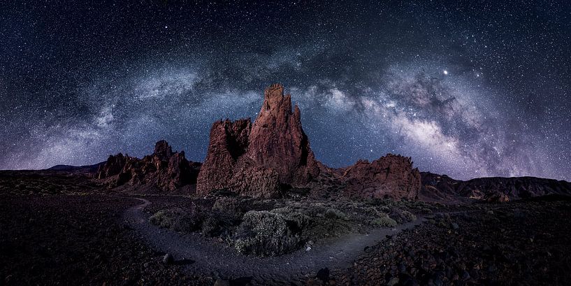Night image of the Milky Way at the Teide volcano on Tenerife / Spain. by Voss Fine Art Fotografie