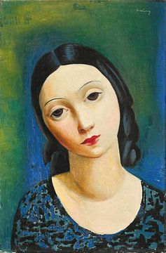 Moïse Kisling - Hoofd van een meisje (rond 1931) van Peter Balan