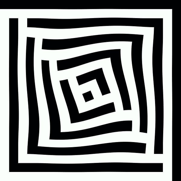 Abstrakte Linien in Schwarz-Weiß von Maurice Dawson