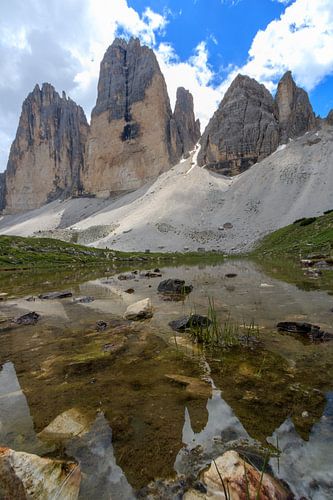 Tre Cime weerspiegeld