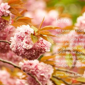 Prunus met gedicht von Bargo Kunst