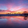 Deventer ijssel Bolwerksmolen zonsondergang Sky on fire von Han Kedde