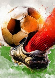 Fußballspieler Sport Aquarell #Fußball