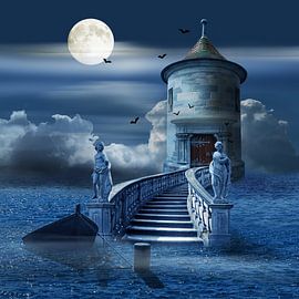 Château mystique sur la mer