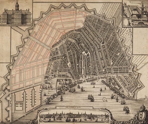 Amsterdam, historische plattegrond