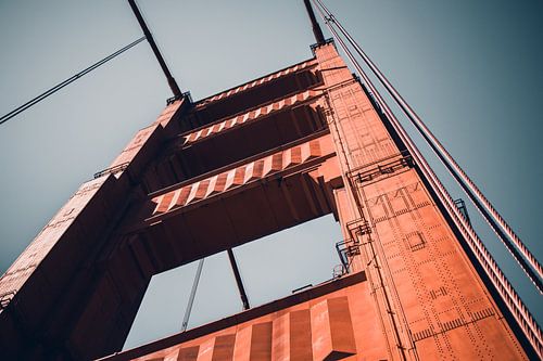 Close-up Golden Gate bridge, San Francisco - U.S.A.