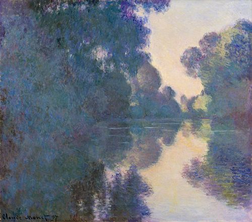 'S morgens op de Seine in de buurt van Giverny, Claude Monet
