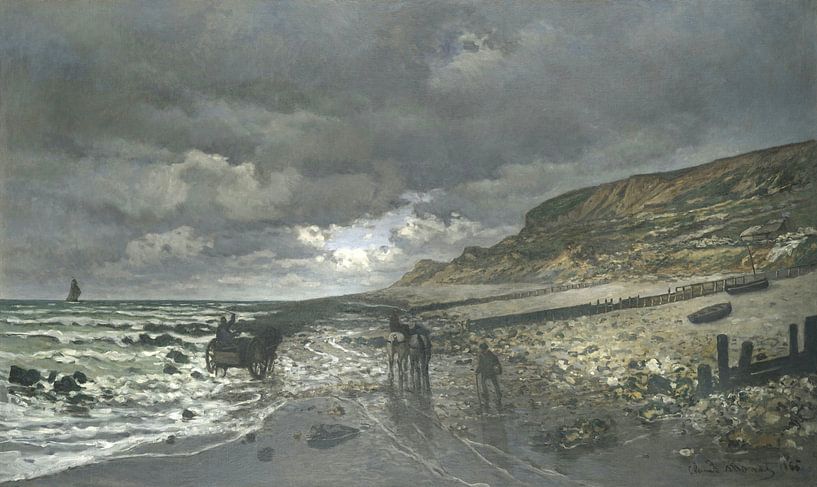 La Pointe de la Hève at Low Tide, Claude Monet by Masterful Masters