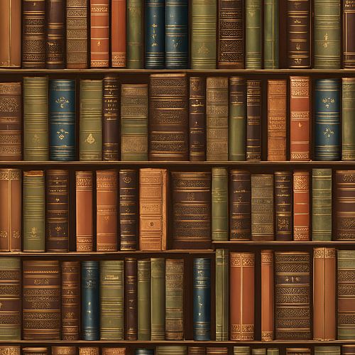 Bibliotheek In Huis Schilderij