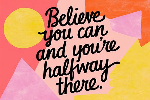 Motiverende quote met kleurrijke achtergrond