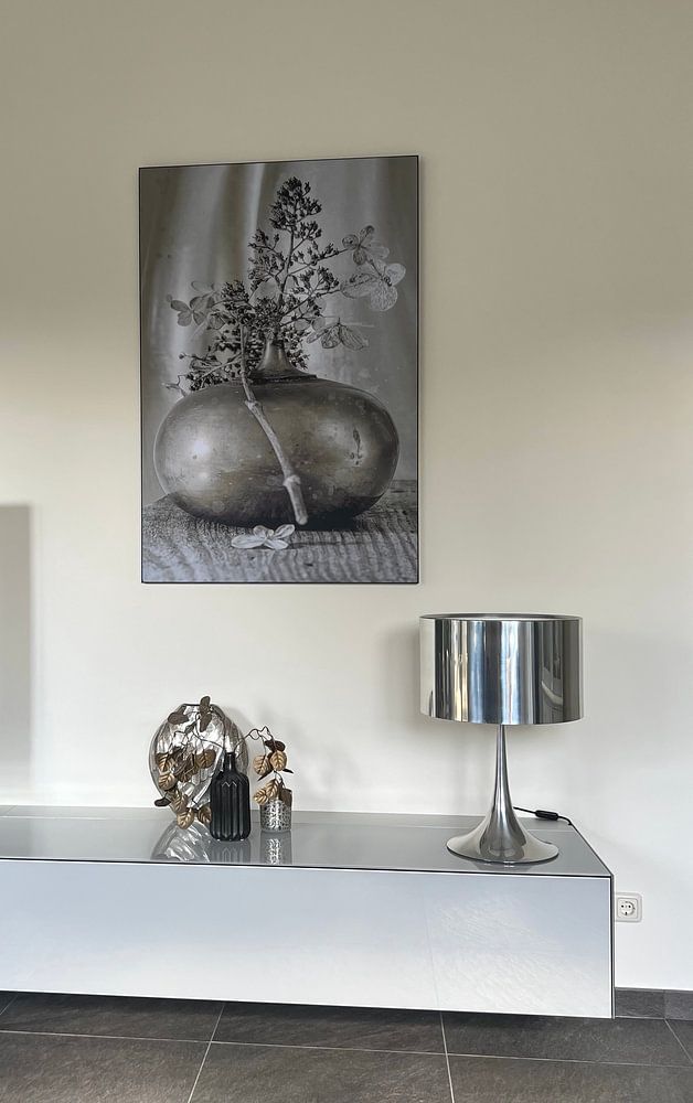 Hydrangea Neutral Silver. Modern Still Life  by Alie Ekkelenkamp 