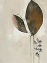Botanisch abstract in aardetinten, Japandi stijl van Japandi Art Studio thumbnail