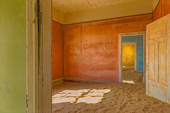 Maisons abandonnées dans le désert de Namibie