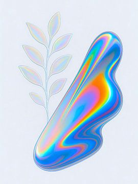 Plant and form in abstract illustration