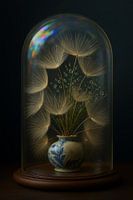 Dreamy Fluff unter Glasglocke