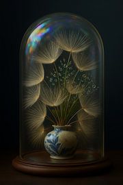 Dreamy Fluff under bell jar by Studio Juna