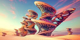 Spiraling Horizons - Future architecture in the desert by byRenzo