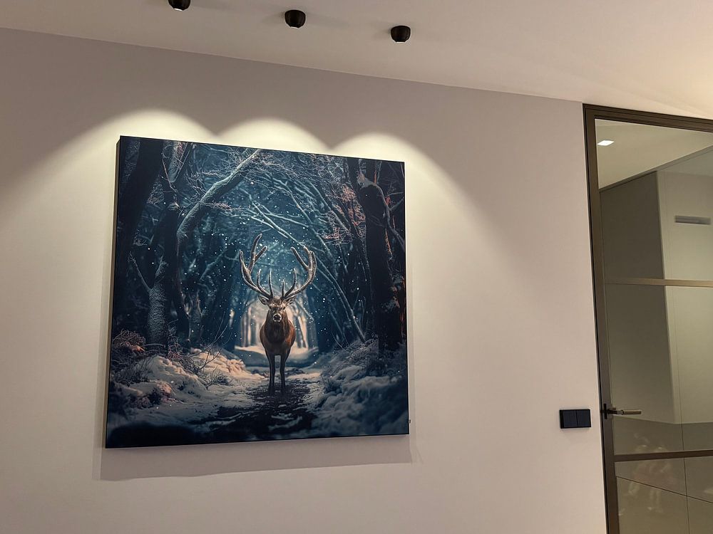 Mystiek hert winter wonderland kerstmagie  van Mel Digital Art 