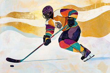 Hockey | Kleurvolle Hockey Actie van OMG Art