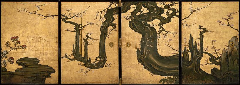 Alte Pflaume, Kano Sansetsu - 1646 von Het Archief